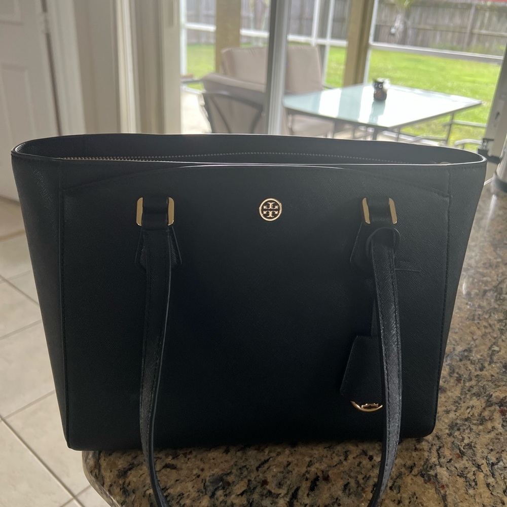 Tory Burch small Robinson leather tote